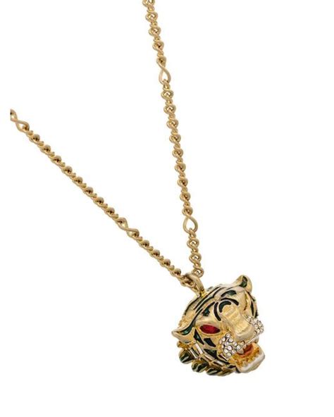 gucci britt heart necklace|gucci tiger head necklace.